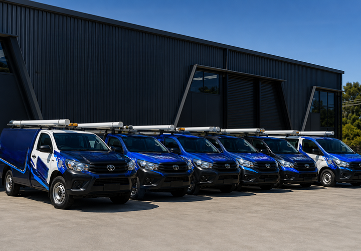 Fleet of Canada Bay Blocked Drains plumbing vans